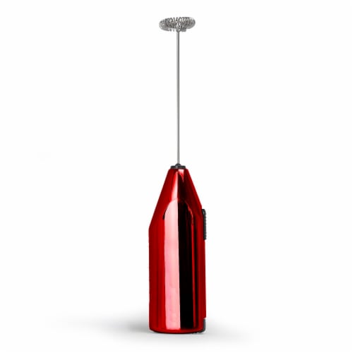 Primula Handheld Battery Operated Milk Frother - Red Perspective: front