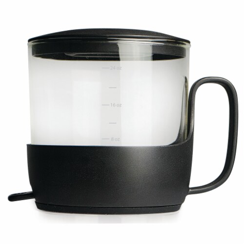 Primula Addison Glass Tea Steeper - Black Perspective: front