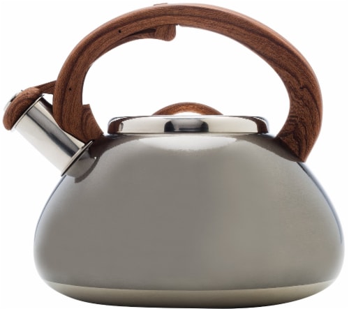 Primula Avalon Whistling Gunmetal Kettle with Wood Handle Perspective: front