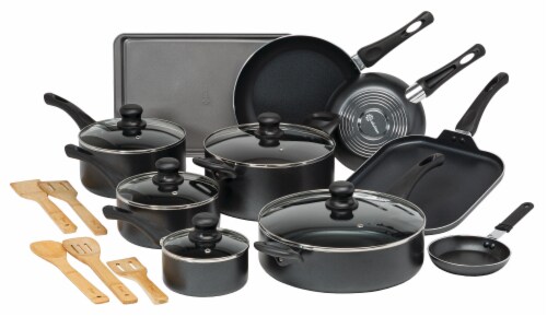 Ecolution Easy Clean Cookware Set - Black Perspective: front