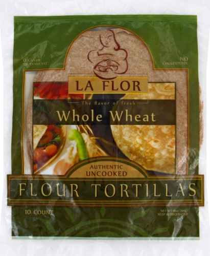 La Flor Uncooked Wheat Tortillas Perspective: front