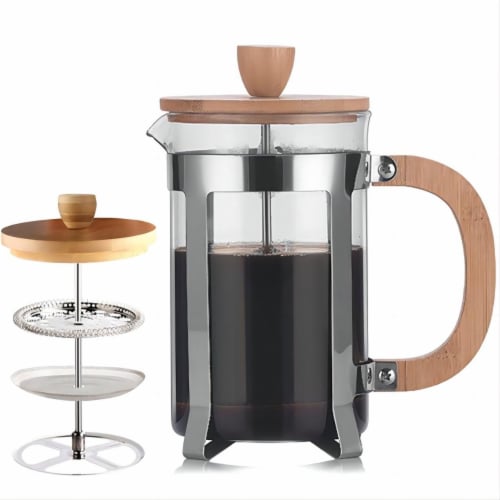 Primula Double Wall Stainless Steel Coffee Press - Matte Black - 8 Cups