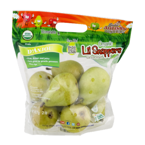 Lil Snappers Organic D'Anjou Pears Perspective: front