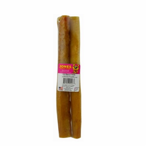 Jones Natural Chews 236510 K9 Bacon Rolls Dog Treat - Pack of 2 Perspective: front