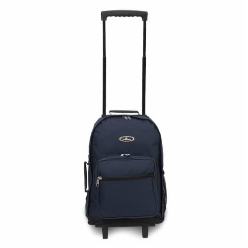 Everest Small Wheeled Backpack - Navy/Black Perspective: front