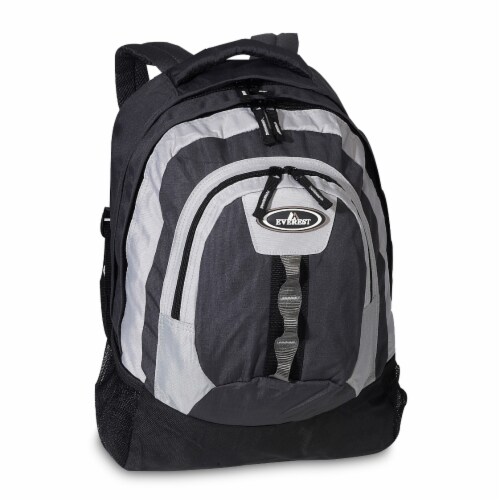Everest Multiple Compartment Deluxe Backpack - Charcoal Perspective: front