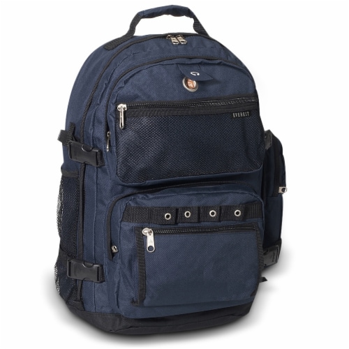 Everest Oversize Deluxe Backpack - Navy/Black Perspective: front