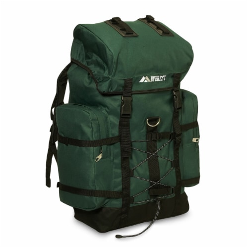 Everest Medium Hiking Pack - Dark Green/Black Perspective: front