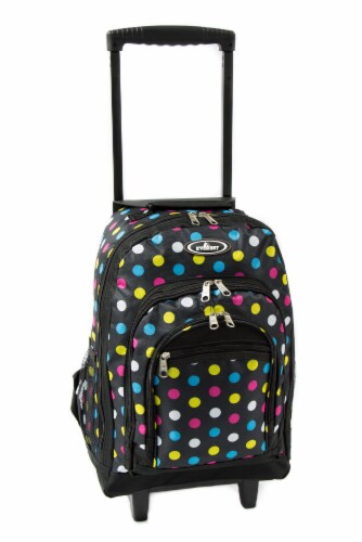Everest Polka Dot Wheeled Backpack Perspective: front