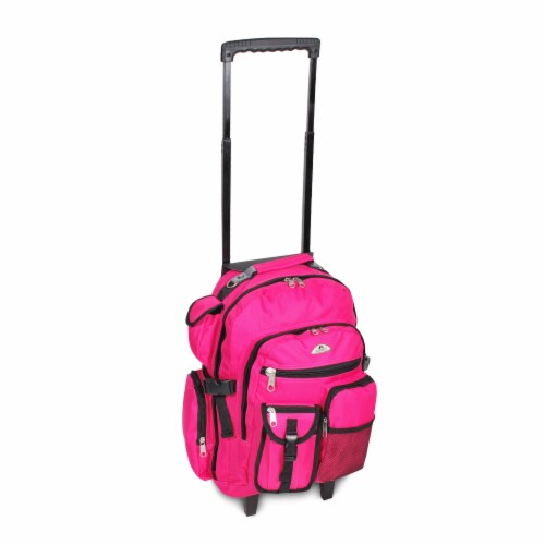 Everest Deluxe Wheeled Backpack - Hot Pink Perspective: front