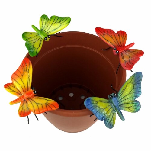 Land & Sea LS11174BF Butterfly Flower Pot Sitter Hanger - 4 Piece Perspective: front