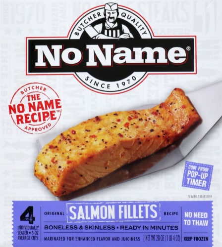 No Name® Original Boneless and Skinless Salmon Fillets Perspective: front
