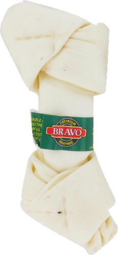 Bravo Natural Knotted Rawhide Bone Perspective: front