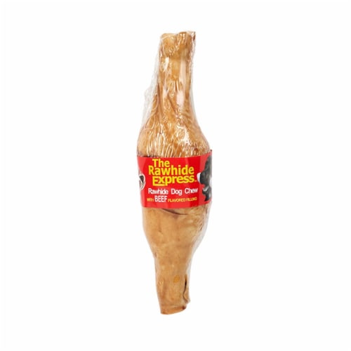 The Rawhide Express™ Rawhide Dog Chew with Beef Filling Perspective: front