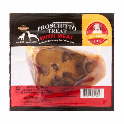 Lennox Prosciutto Meat Dog Treat Perspective: front