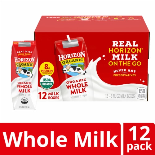 Horizon Organic Shelf Stable Whole Milk Perspective: front