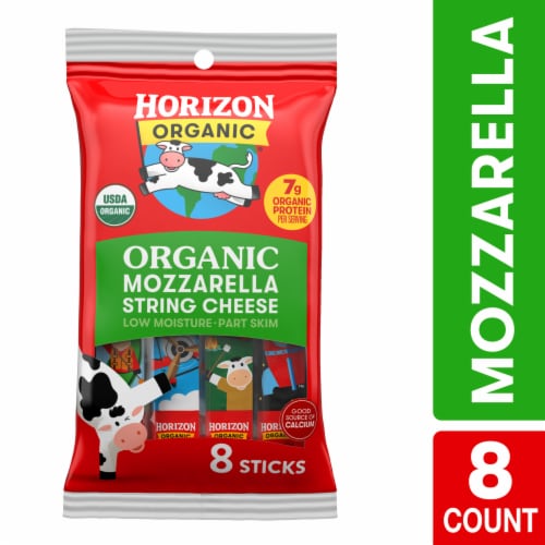 Horizon Organic Mozzarella String Cheese Perspective: front