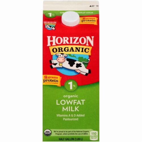 Horizon Organic 1% Lowfat Milk Perspective: front