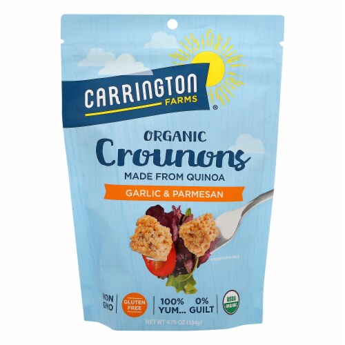 Carrington Farms Gluten Free Garlic & Parmesan Organic Crounons Perspective: front
