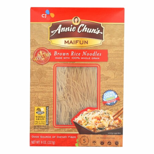 Annie Chun's Maifun Brown Rice Noodles - Case of 6 - 8 oz. Perspective: front