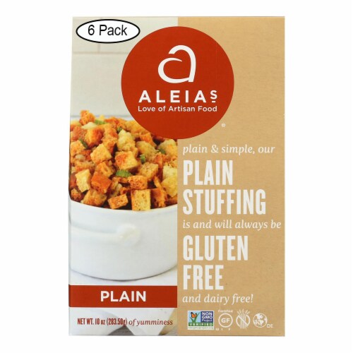 Aleia's - Gluten Free Stuffing Mix - Plain - Case of 6 - 10 Oz Perspective: front