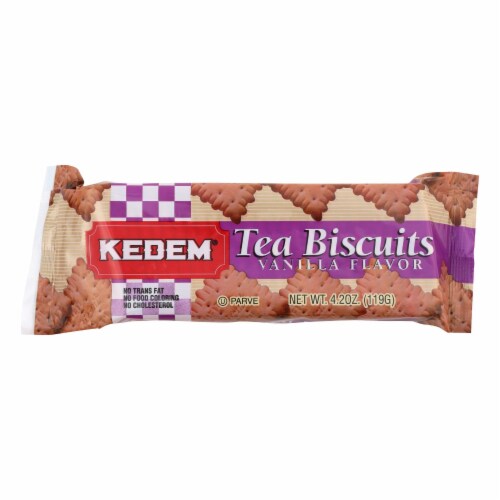 Kedem Tea Biscuits - Vanilla - Case of 24 - 4.2 oz. Perspective: front