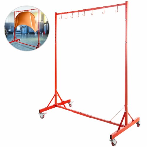 Automotive Spray Painting Rack Stand, Car Body Paint Stand Painting Rack Stand With 4-Wheel Car Door Hood Fender Panel Bumper Painting