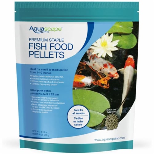 Aquascape 98867 500g Premium Staple Fish Food Pellets Perspective: front