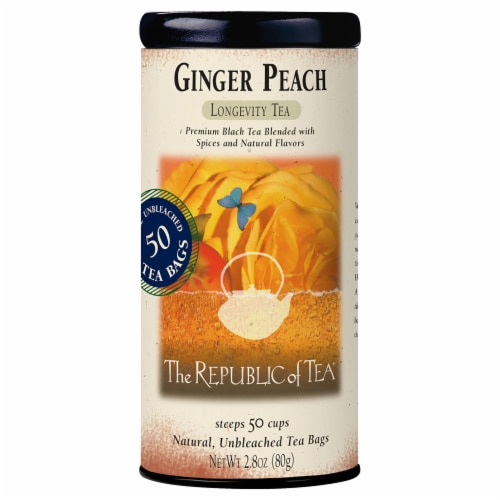 The Republic of Tea® Ginger Peach Tea Bags Perspective: front