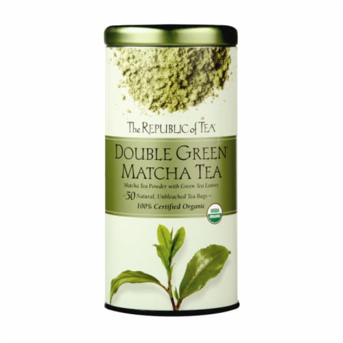 The Republic of Tea Double Green Matcha Tea Bags Perspective: front
