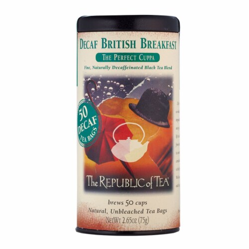 The Republic of Tea Decaf British Breakfast Black Tea, 50 Tea Bags, 50