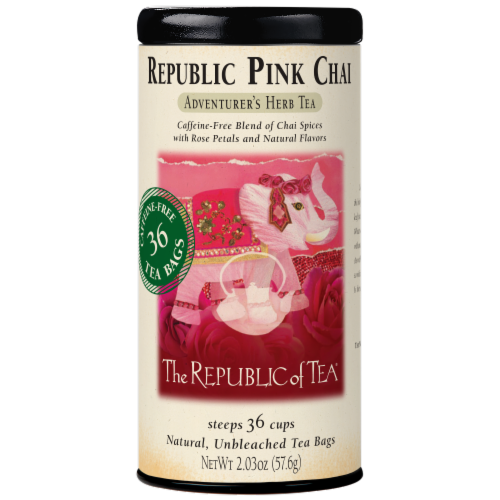 The Republic of Tea® Republic Pink Chai Tea Bags Perspective: front