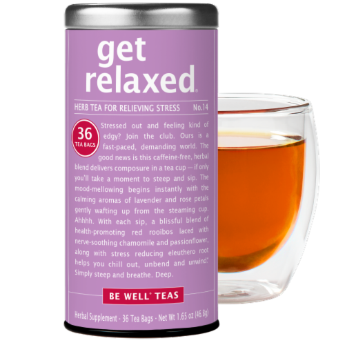The Republic of Tea Be Well® Teas Get Relaxed® Tea Bags Perspective: front