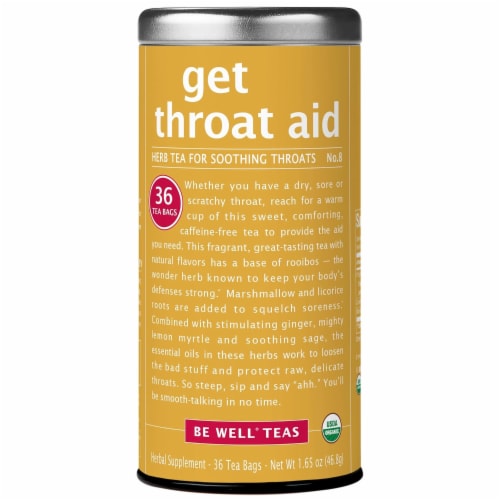 The Republic of Tea Organic Get Throat Aid Herb Tea, Caffeine Free, 36 Tea Bags