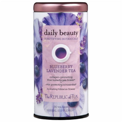 The Republic of Tea® Daily Beauty Beautifying Botanicals™ - Blueberry Lavender Perspective: front