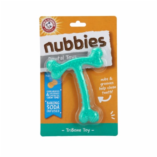 Arm & Hammer Nubbies TriBone Chew Dog Toy Perspective: front