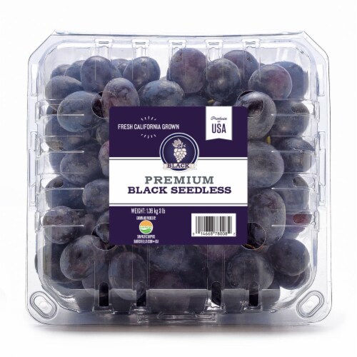 Premium Black Seedless Grapes Perspective: front