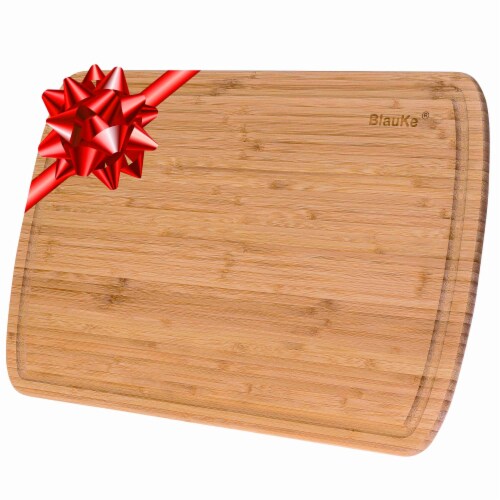 Organic Bamboo Cutting Board with Juice Groove 5-Piece Set - Kitchen Chopping 