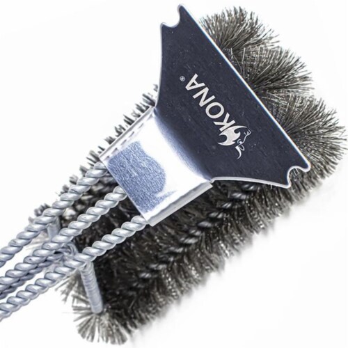 Kona Flat/Scrape Grill Brush and Scraper - BBQ Cleaner for Gas