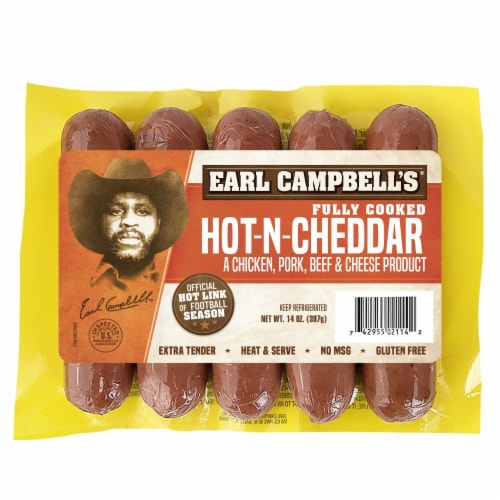Earl Campbell s Hot N Cheddar Smoked Sausage 14 oz Kroger