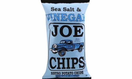 Joe Chips Sea Salt & Vinegar Retro Potato Chips Perspective: front