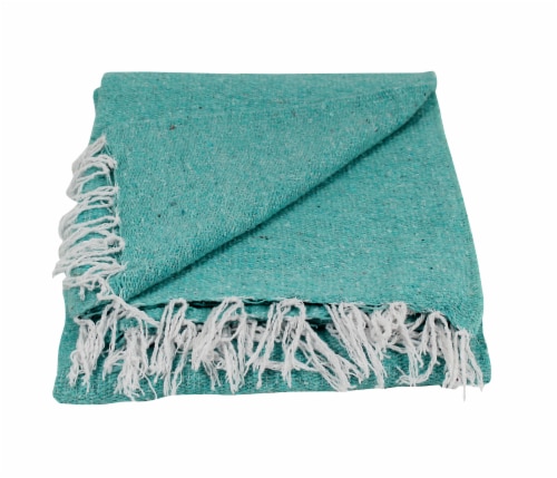 Wet Products Large Woven Beach Blanket - Mint Green Perspective: front