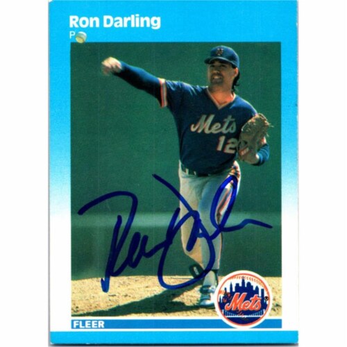 Autograph Warehouse 724952 Ron Darling Autographed New York Mets 1987 Fleer  No.5 Baseball Car, 1 - Kroger