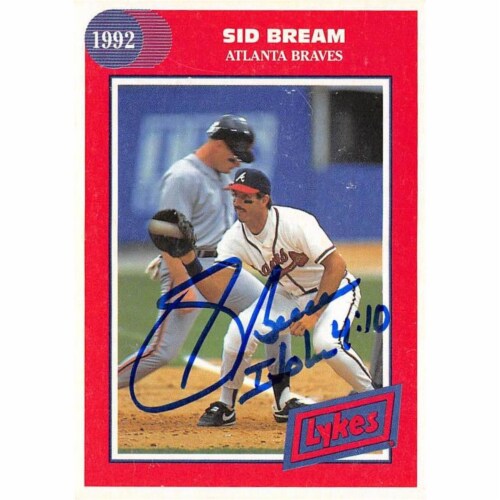 AUTOGRAPHED SID BREAM 1990 Fleer Card - Main Line Autographs