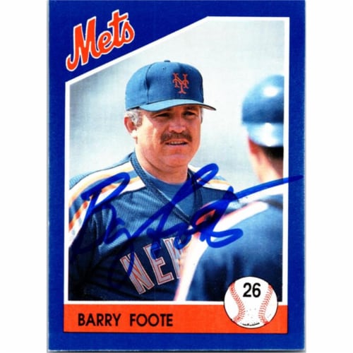 Autograph Warehouse 725121 Barry Foote Autographed New York Mets 1992 Kahns No.26 Baseball Ca Perspective: front