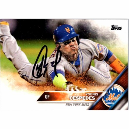 Autograph Warehouse 701938 Yoenis Cespedes Autographed New York Mets 2016  Topps No.407 Baseba, 1 - Smith's Food and Drug