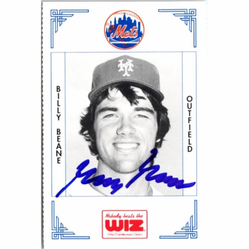 Autograph Warehouse 702419 Billy Beane Signed New York Mets 1991 Wiz Mini  No.26 Baseball Card, 1 - Kroger