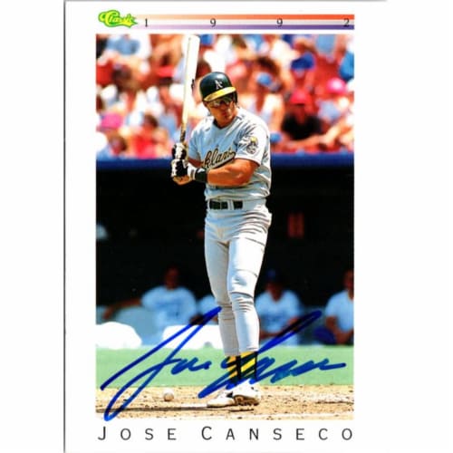 Autograph Warehouse 703171 Jose Canseco Signed Oakland Athletics 1992  Classic No.T22 Baseball, 1 - Fred Meyer