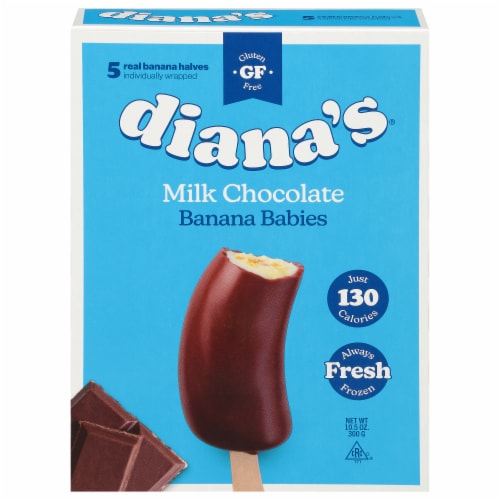 Diana's® Milk Chocolate Frozen Banana Babies Perspective: front