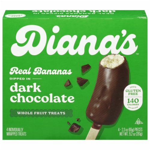 Diana's™ Bananas Dark Chocolate Banana Halves Perspective: front